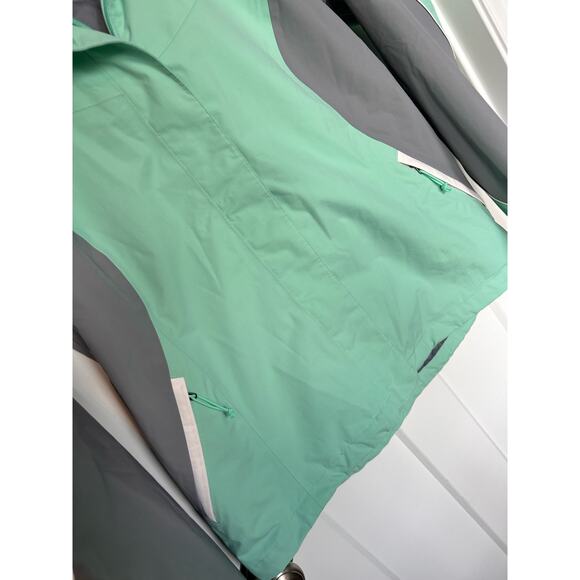 The North‎ Face Women's Hyvent Hooded Waterproof Jacket Green Gray Size Medium - Picture 4 of 15